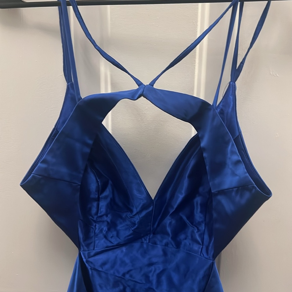 Elegant Blue Women's Dress - Picture 6 of 9
